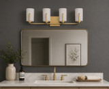 Maxim 21284SWSBR Dart Modern Satin Brass 4-Light Bathroom Lighting Fixture