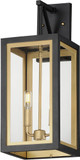 Maxim 30055CLBKGLD Neoclass Contemporary Black / Gold Exterior Light Sconce