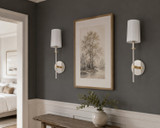 Maxim 32391OFSBRPN Uptown Transitional Satin Brass / Polished Nickel Wall Mounted Lamp