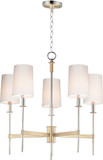 Maxim 32395OFSBRPN Uptown Transitional Satin Brass / Polished Nickel Chandelier Lighting
