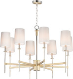 Maxim 32398OFSBRPN Uptown Transitional Satin Brass / Polished Nickel Lighting Chandelier