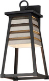 Maxim 40634WZBK Shutters Contemporary Weathered Zinc / Black 8.5" Outdoor Wall Sconce