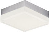 Maxim 57686CLFTSN Illuminaire II Modern Satin Nickel LED Exterior 4.5" Overhead Lighting Fixture