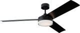 Visual Comfort Fan 3CQR56MBKD Cirque Midnight Black LED 56" Ceiling Fan Light Fixture
