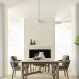 Visual Comfort Fan 3CLNCSM60RZW Collins Coastal Contemporary Matte White 60" Home Ceiling Fan