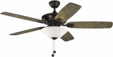 Generation Lighting 5COM52AGPD-V1 Colony Max Plus Aged Pewter / Matte White Glass 52" Home Ceiling Fan