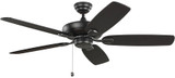 Generation Lighting 5COM52MBK Colony Max Midnight Black 52" Ceiling Fan Light Fixture