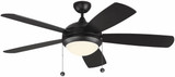 Generation Lighting 5DIC52BKD-V1 Discus Classic Matte Black / Matte Opal 52" Ceiling Fan