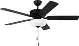 Generation Lighting 5LD52MBKD Linden Midnight Black LED 52" Ceiling Fan