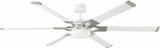 Visual Comfort Fan 6LFR62RZWD Loft Modern Matte White / Brushed Steel LED 62" Home Ceiling Fan
