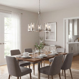 Meridian M10018BN Contemporary Brushed Nickel Ceiling Chandelier