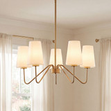 Meridian M10060NB Modern Natural Brass Chandelier Light