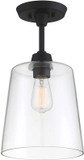 Meridian M60010MBK Modern Matte Black Flush Ceiling Light Fixture