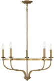 Meridian M10087NB Natural Brass Chandelier Light