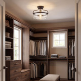 Meridian M60011ORBNB Modern Oiled Rubbed Bronze Ceiling Light Fixture