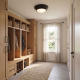 Meridian M60063MBK Matte Black Flush Mount Lighting Fixture
