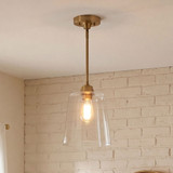 Meridian M70081NB Modern Natural Brass Mini Ceiling Pendant Light