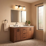 Meridian M80023MBK Modern Matte Black 3-Light Vanity Light Fixture
