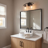 Meridian M80031MBK Modern Matte Black 2-Light Bathroom Lighting Sconce