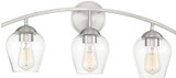 Meridian M80032BN Modern Brushed Nickel 3-Light Bath Lighting Sconce