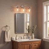 Meridian M80032BN Modern Brushed Nickel 3-Light Bath Lighting Sconce