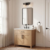 Meridian M80037MBK Matte Black 2-Light Bathroom Lighting Sconce