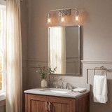 Meridian M80044PN Polished Nickel 3-Light Lighting For Bathroom