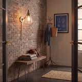Meridian M90020NB Modern Natural Brass Wall Swing Arm Lamp