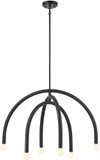 Meridian M100115MBK Modern Matte Black Ceiling Chandelier