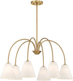 Meridian M100138NB Modern Natural Brass Chandelier Light