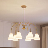 Meridian M100138NB Modern Natural Brass Chandelier Light