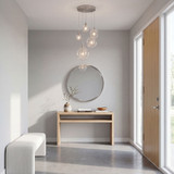 Meridian M10099BN Contemporary Brushed Nickel LED Multi Hanging Lamp