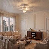 Meridian M2019WHRV Contemporary Bisque White 52" Home Ceiling Fan