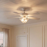 Meridian M2019WHRV Contemporary Bisque White 52" Home Ceiling Fan