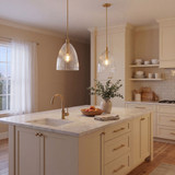 Meridian M7052NB Modern Natural Brass Pendant Lamp