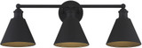 Meridian M80064MBK Matte Black 3-Light Bathroom Light Sconce