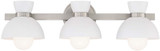 Meridian M80075BN Contemporary Brushed Nickel 3-Light Bath Light Fixture