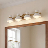 Meridian M80076NB Contemporary Natural Brass 4-Light Lighting For Bathroom