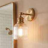 Meridian M90083NB Natural Brass Wall Sconce Lighting