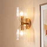 Meridian M90121NB Contemporary Natural Brass Wall Mounted Lamp