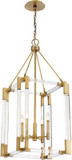 Metropolitan N7354-790 Prima Vista Contemporary Aged Antique Brass 19" Foyer Lighting Fixture