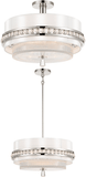Metropolitan N7383-613 Sutton Modern Polished Nickel 18" Convertible Drum Pendant / Ceiling Light Fixture