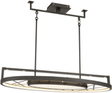Metropolitan N7528-716-L Tribeca Contemporary Smoked Iron And Soft Brass LED Kitchen Island Light Fixture