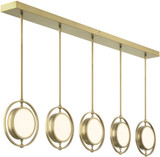 Metropolitan N7675-695-L Spectr Modern Soft Brass LED Multi Pendant Lighting