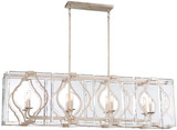 Metropolitan N7766-683 Brenton Cove Contemporary Gold Mist Gold Leaf Kitchen Island Light Fixture