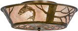 Meyda Custom 10014 Leaping Trout Rustic Antique Copper Ceiling Light Fixture