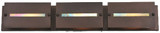 Meyda Custom 106363 Moss Creek Stepping Stone Cinnamon Coffee Metallic Finish 36 Inch Wide Vanity Light