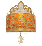 Meyda Custom 106877 Stanley 16 Inch Tall Antique Gold Traditional Style Wall Sconce Light