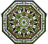 Meyda Lighting 107223 Floral Tiffany Stained Glass Window