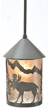 Meyda Custom 108462 Lone Moose Timeless Bronze 6 Inch Diameter Mini Pendant Lighting